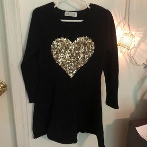 Girls size 4-6 black sweater dress